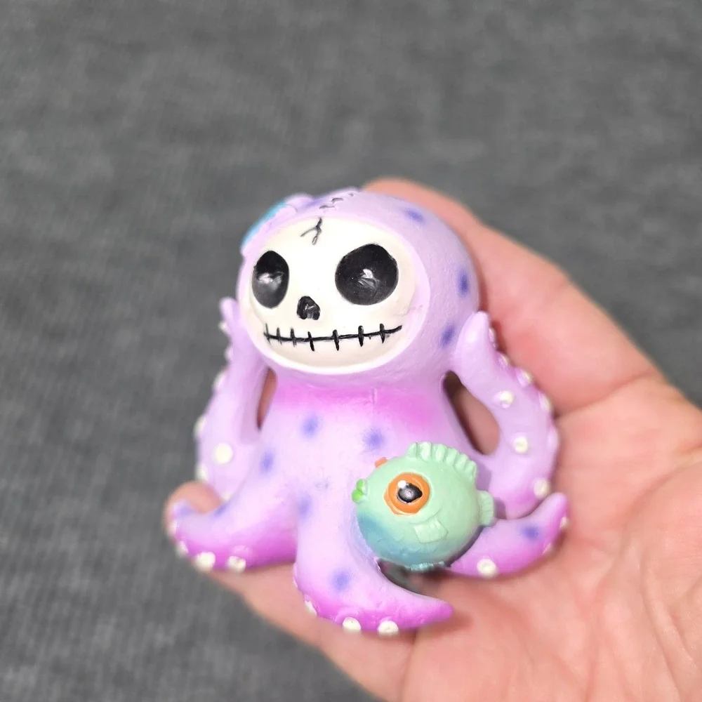 Furrybones Purple Octopee with Green Blowfish (Summit Collection, 8212) Skeleton